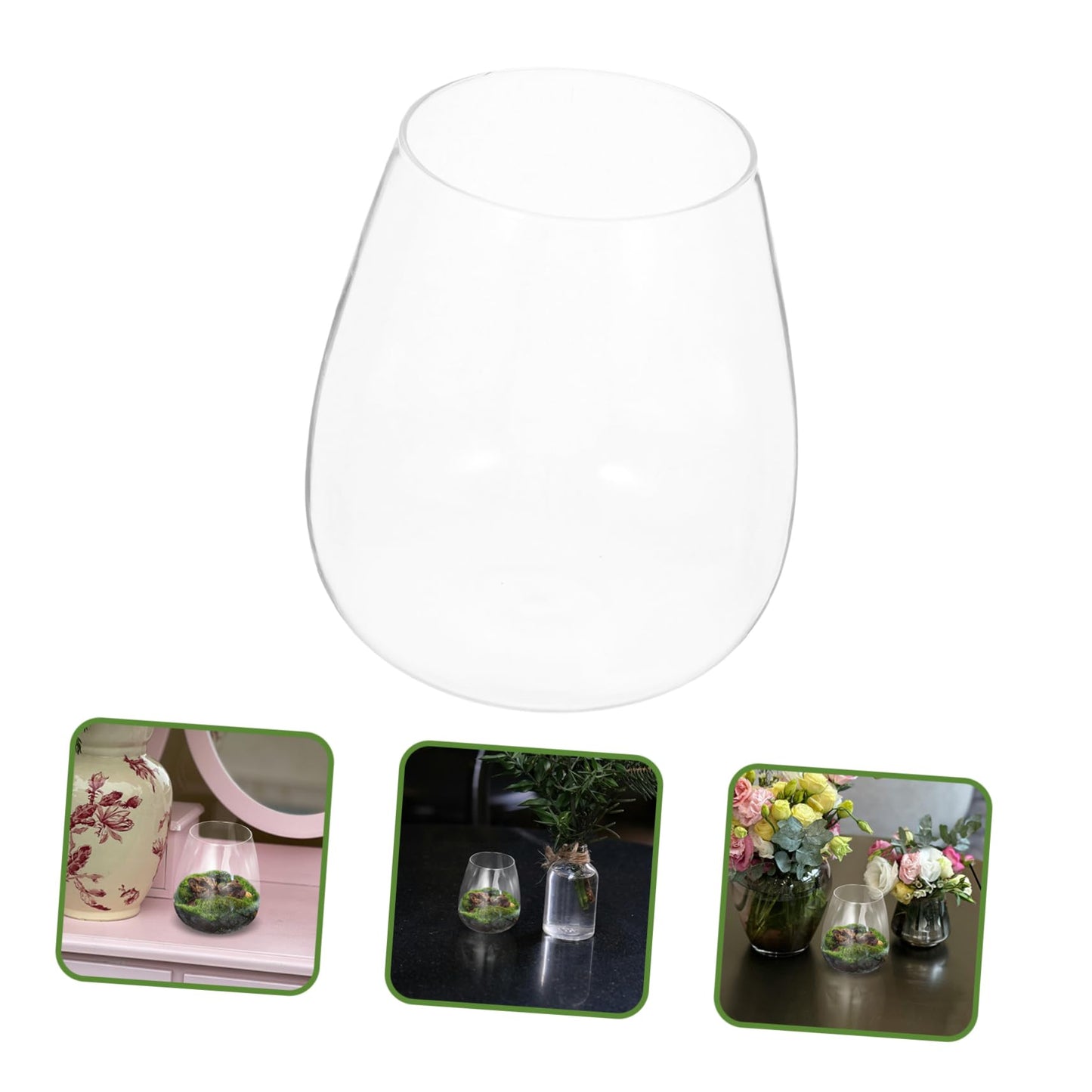 Yardenfun Hydroponic Glass Terrarium for Indoor Decor Moss Plant Container Sustainable Glass Landscape for and Centerpieces