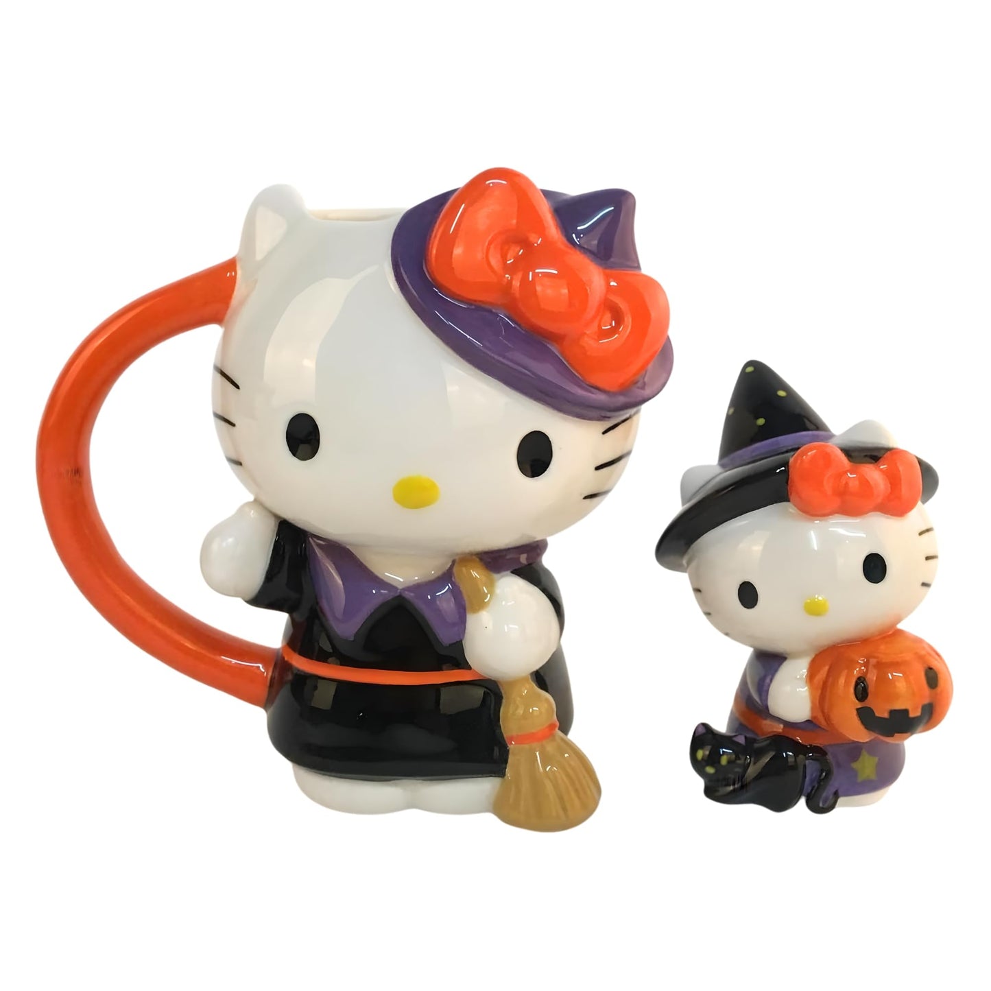 Blue Sky Clayworks Hello Kitty Bewitching Halloween Figural Mug and Lovely Figurine Gift Set, 2-Pieces, Kitchen Accessories, Sanrio, Ceramic