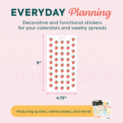 Happy Planner 15-Sheet Sticker Pack for Calendars, Journals, and Planners, Scrapbook Accessories, Classic Size, 717 Stickers Total, Spring Picnic