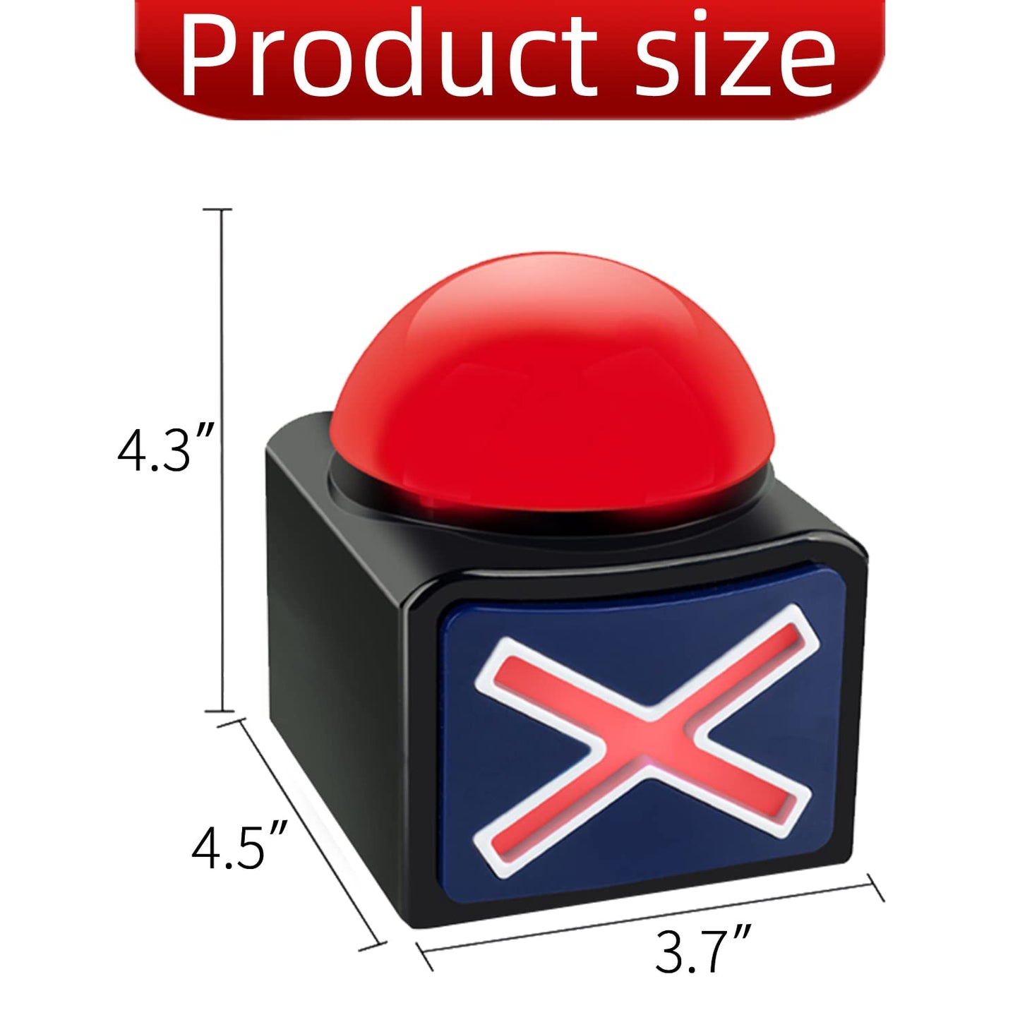 MMGGAISH 2 Pieces with Lights and Alarms Game Show Button Box, Party Competition Props gameshow Buzzer, Answer Buzzer for Game Shows, Trivia Quiz Master Buzzer for Family Competition Games