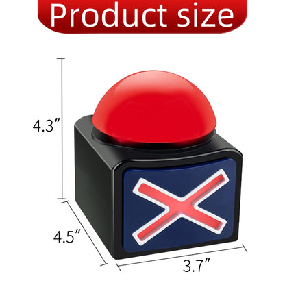 MMGGAISH 2 Pieces with Lights and Alarms Game Show Button Box, Party Competition Props gameshow Buzzer, Answer Buzzer for Game Shows, Trivia Quiz Master Buzzer for Family Competition Games