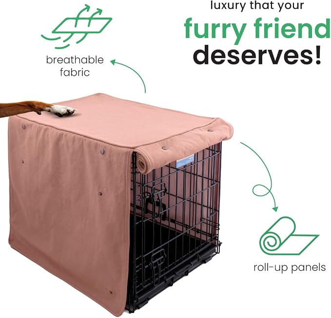 Molly Mutt Kyoto Dog Crate Cover, GOTS-Certified 100% Organic Cotton Canvas Cover for Dog or Puppy Kennel and Cage, Washable, Free of Harmful Chemicals, XX-Large, Fits 48"x30"x33" Crate