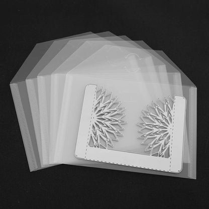 Large Stamp & Die Storage Pockets Resealable Clear Plastic Seal Bags Storage Case for Cutting Dies Stencil Album Stamp Crafts for DIY Scrapbooking Paper Card Craft Cutting Dies for Card Making