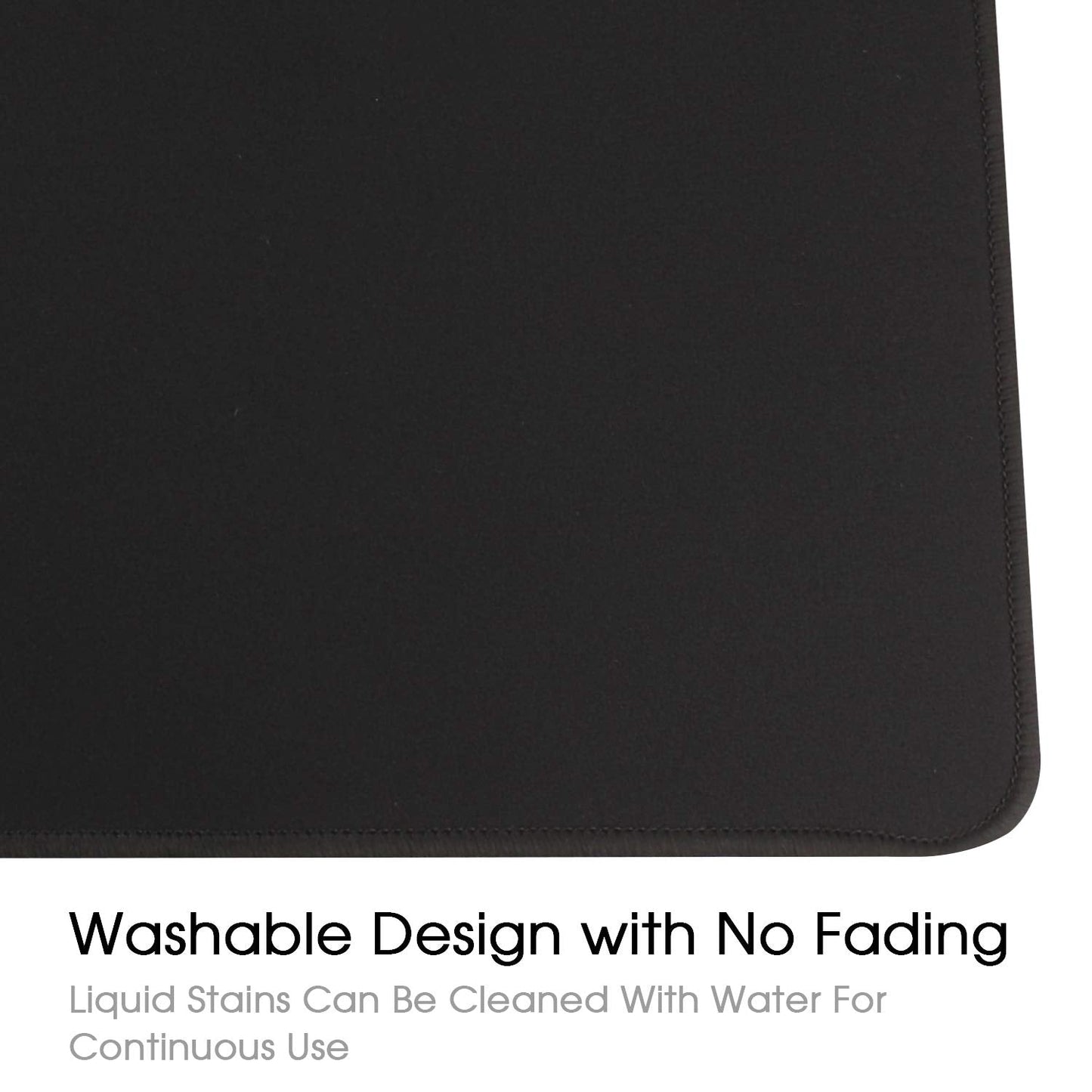 HIHUHEN Gaming Mouse Mat/Large Mouse Pad 600x300x3 mm | XL Mouse pad | Table mat/Large Size | Improved Precision and Speed | Rubber Base for Stable Grip on Smooth Surfaces | Non-Slip (60x30 Black001)