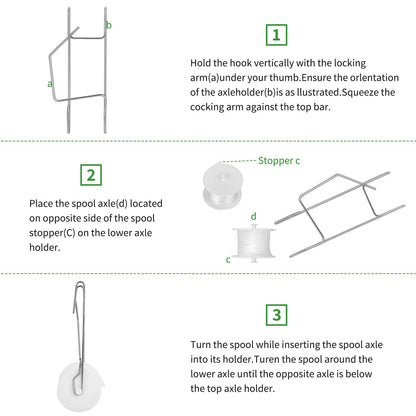 10 Pack Tomato Roller Hooks with 49.2FT String,Tomato Roller Hooks for Greenhouse,Plant,Flower Vine Crop Trellis Kit