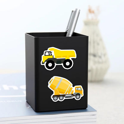 20 Pcs Cartoon Construction Vehicle Refrigerator Magnets, Thickened Cardstock Soft Magnet Construction Truck Magnets for Fridge Magnetic Board, Vehicle-Themed Gift Magnets(Engineering Vehicle)