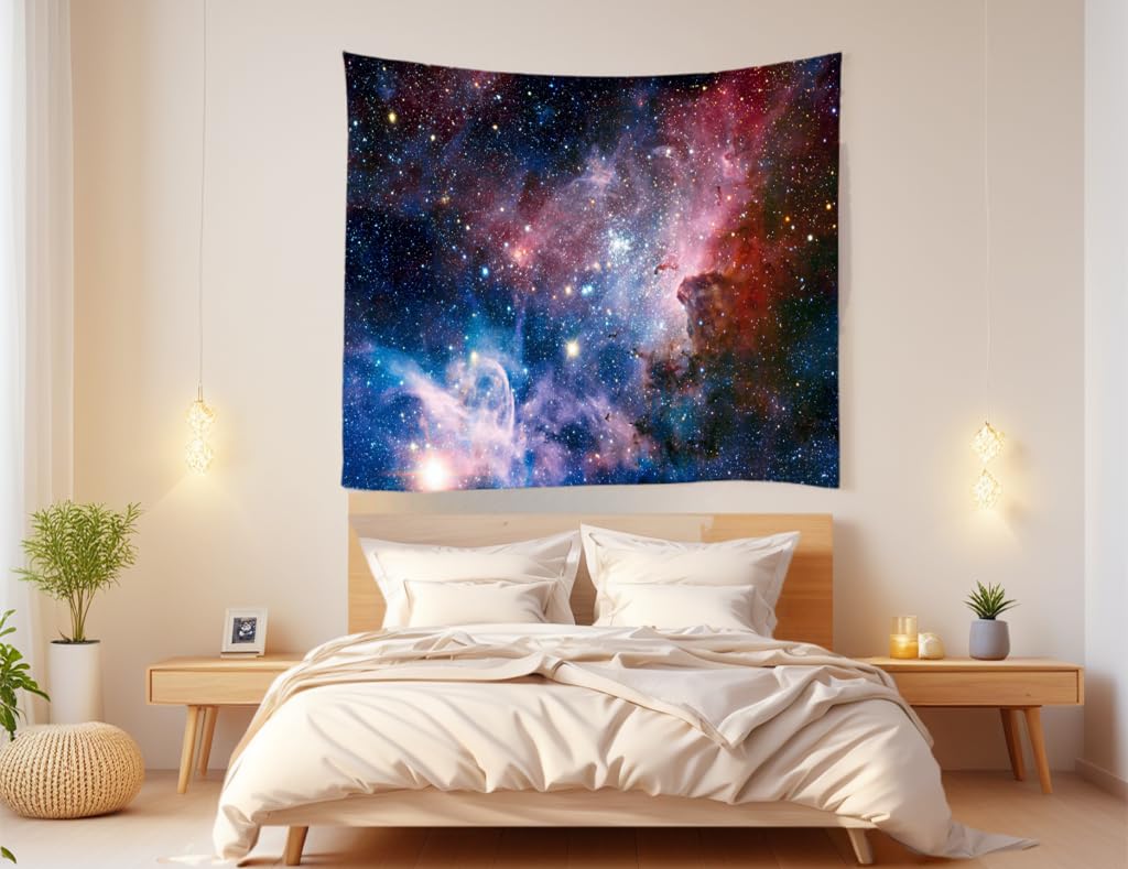 goodbath Small Tapstry, Outer Space Universe Galaxy Star Tapestries Wall Hangings for Living Room Bedroom Dorm, 60 x 40 Inch, Colorful