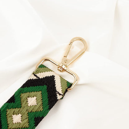 TANOSII Wide Purse Strap Adjustable Replacement Shoulder Crossbody Strap Handbag Strap Black Green Argyle