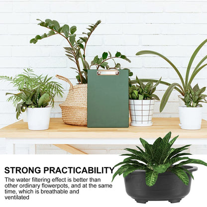 Homoyoyo 2PCS Bonsai Training Pots: 17 inch Large Bonsai Pot Oval Planter with Drainage Hole - Plastic Plants Growing for Nursery, Garden, Balcony