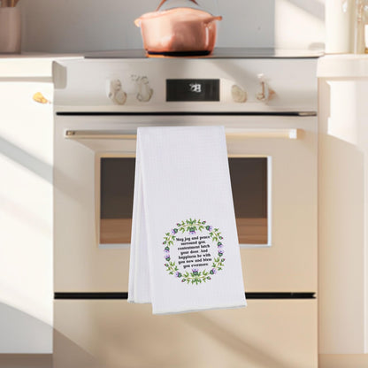G2TUP Scottish Thistle Kitchen Towel Scottish Blessing Towels Scottish Highlander Gifts Scotland Towel Scottish Blessing Gifts (May Joy)