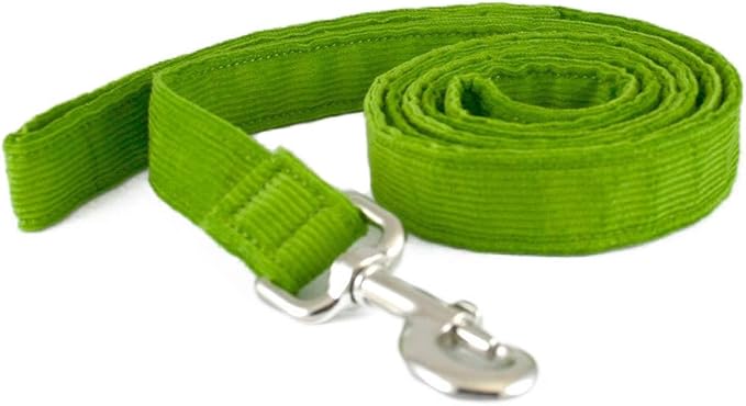 The Good Dog Company Hemp Corduroy Leash - 6 ft (1/2 Inch Width Avocado)