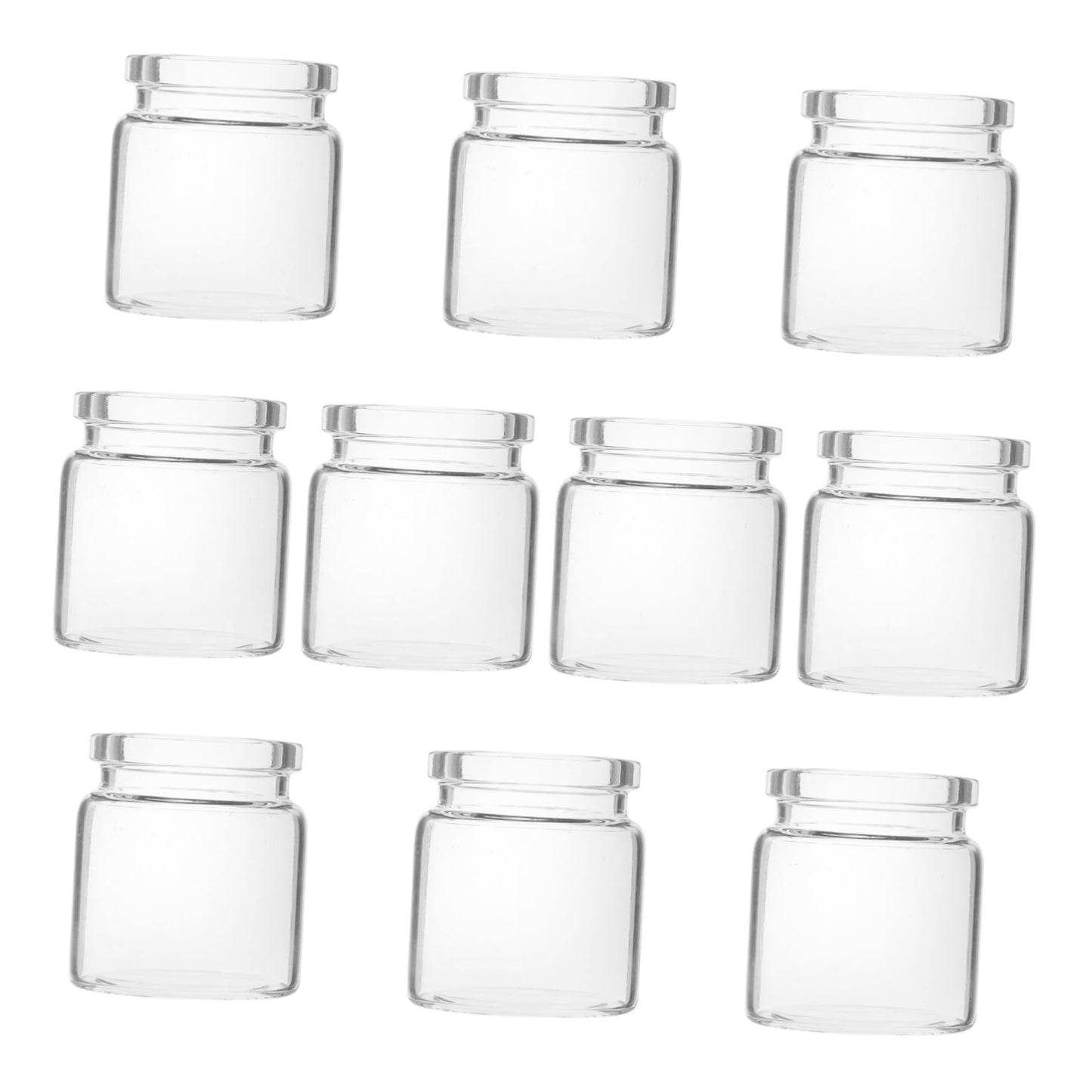 Toyvian 10pcs Elegant Miniature Glass Succulent Vases for Air Plants Display Micro Landscape Bottle Plant Propagation Jars