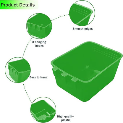 20 Pcs Chicken Coop Feeder Water Cup,16 oz Cage Cups Chicken Feeder Waterer, Cage Cups Birds Hanging Feeders, Chicken Feeder Water Bowl for Parakeet Poultry Pigeon Bunny Wire Cage (Green, 16oz)