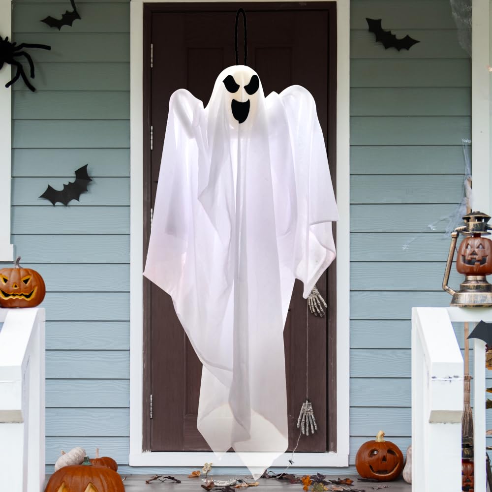 JOYIN 3 PCS Halloween Party Decorations 27.5" Hanging Ghosts, Cute Flying Ghosts for Front Yard Patio Lawn Garden Party Décor and Holiday Decorations