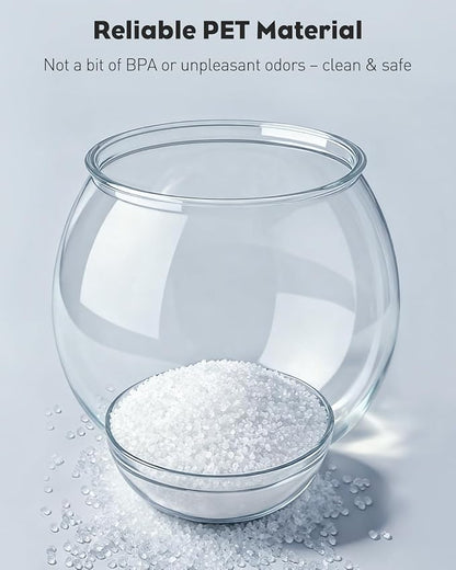 Pawfly Small Plastic Fish Bowl, Clear Round 3 Gallon Fish Tank for Little Fish, Unbreakable Small Fishbowl Desktop Aquarium, Shatterproof Betta Fish Tank Goldfish Bowl, Decorative Globe Vase