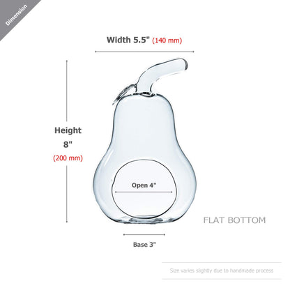 WGV Planter Terrarium Bulk, Width 5.5", Height 8", Clear Unique Pear Glass Vase Conatiner, DIY Planter Votive Candle Holder for Home Office Garden Decor, 6 Pieces