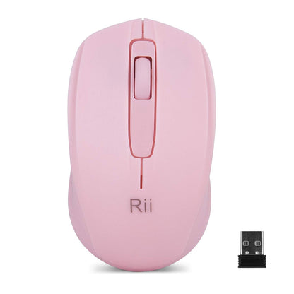 Rii Wireless Mouse, 2.4G Portable Computer Mice for PC, Laptop, Windows,Office Included Wireless USB dongle (Black)