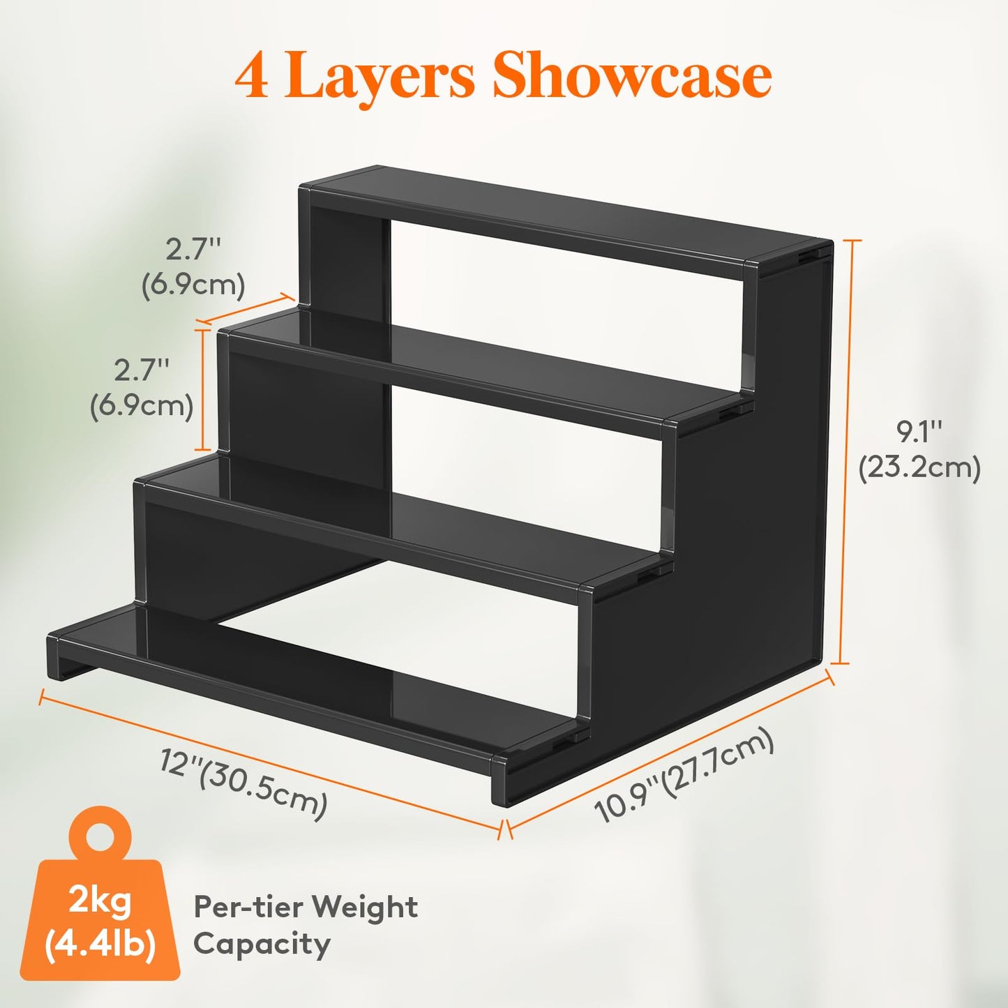 Lifewit Perfume Organizer, Bedroom Decor, Cologne Cupcake Stand, Tool-Free Assembly, Makeup Display Shelf for Vanity Bathroom Counter Storage, Black, 30 cm/12", 1 Pcs