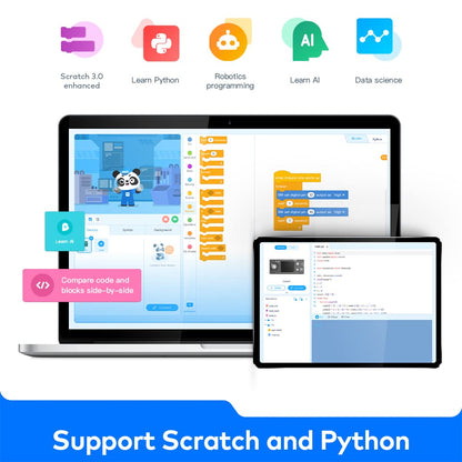 Makeblock CyberPi Project-Based Kit: Coding for Kids 8-12, STEM Programmable Robot with Scratch & Python Support, IoT Technology & Built-in WiFi Module