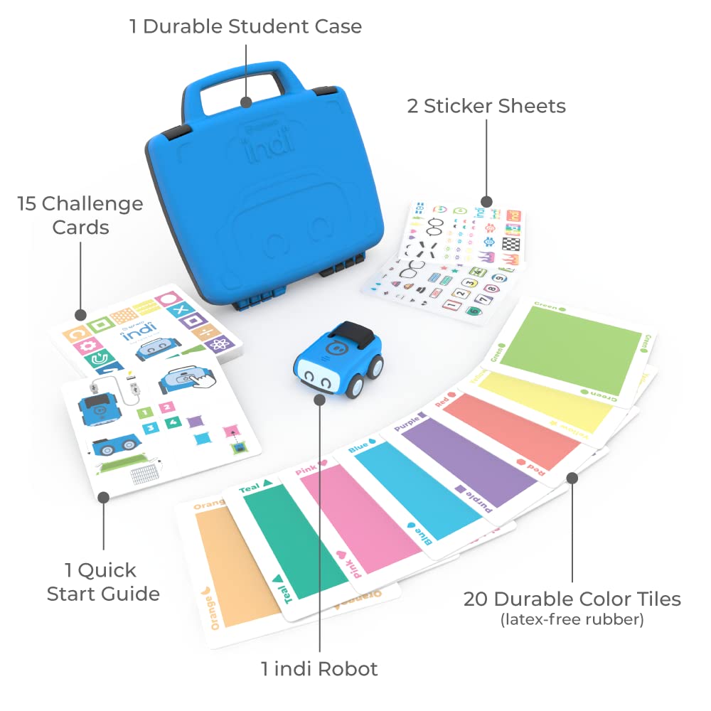 Sphero Indi Student Kit – Screenless Coding Robot for Kids 4+ – Introduce Coding, Computer Science, and Computational Thinking Concepts – Solve Puzzles – Create Mazes – Educational STEM Toy