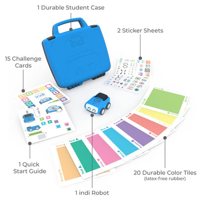 Sphero Indi Student Kit – Screenless Coding Robot for Kids 4+ – Introduce Coding, Computer Science, and Computational Thinking Concepts – Solve Puzzles – Create Mazes – Educational STEM Toy