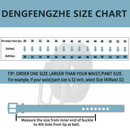 DENGFENGZHE Men's Full Grain Leather Belt for Everyday Casual Jeans, 1.5" Handmade Men Leather Belts with Gift Box (Bourbon Brown, 36)