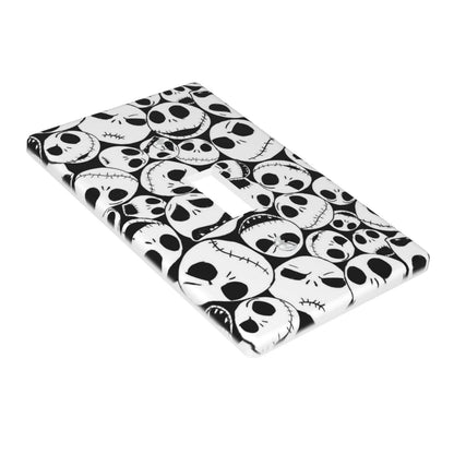 Halloween Skull Light Switch Cover Decorative Single Toggle Wall Plate 1-Gang Art Electrical Faceplate for Home Bedroom Decor 4.50" x 2.76"
