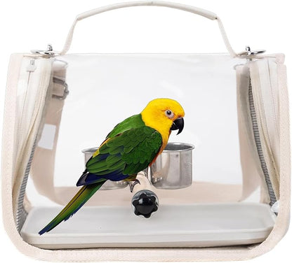 Bird Travel Cage - Bird Backpack with Perch for Transporting,Outdoor Cockatiel Bag - for Parrot Parakeet Cockatiel Conure Cockatoo Outdoor Travel Camping Road Trip Vacation