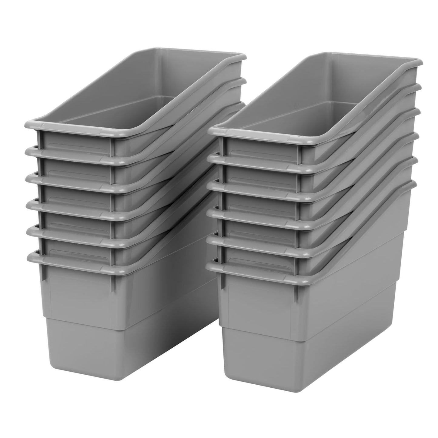 Really Good Stuff Durable Book and Binder Holders 12 Pack - Ideal for Narrow or Vertical Storage Needs - Book, Magazine, File Folder, and Binder Holders - Classroom Organization Made Easy