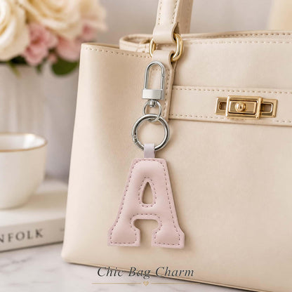 PYNASA Stainless Steel Initial Leather A-Z Charm Keychain for Women Men,Cute Initial Letter Pendant Purse Charm Key Chain Jewelry Accessories Gifts (A)