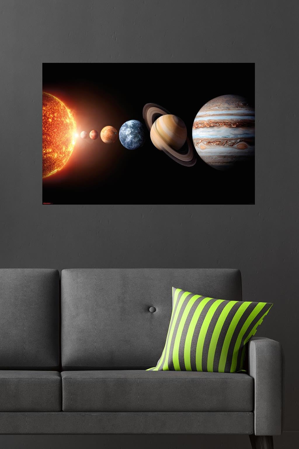 Science - Solar System Planets 26 Wall Poster, 34L" x 22.4W", Premium Poster & Mount Bundle