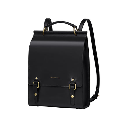 Cnoles Leather Backpack Purse For Women Fashion Ladies Vintage Bags Casual College Travel Backpacks Bag Black