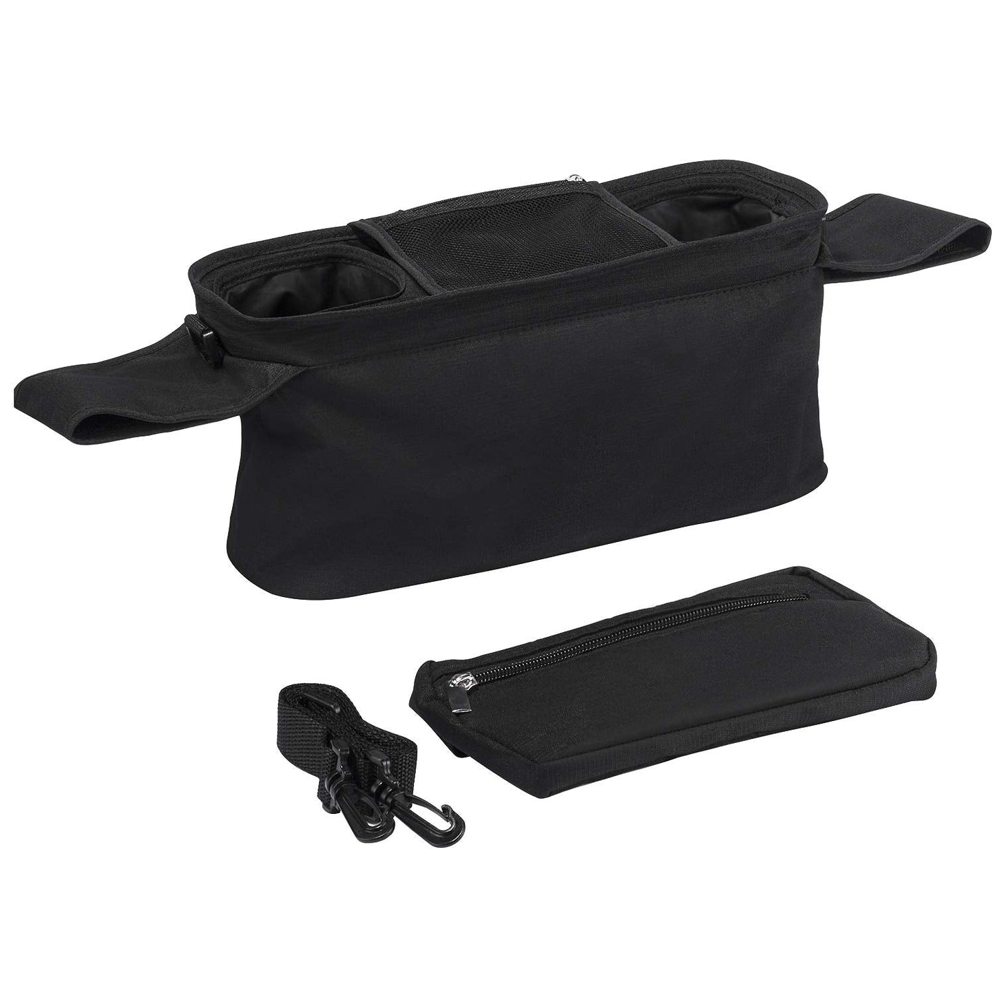 Momcozy Universal Stroller Organizer with Insulated Cup Holder Detachable Phone Bag & Shoulder Strap, Fits for Stroller like Uppababy, Baby Jogger, Britax, BOB, Umbrella and Pet Stroller