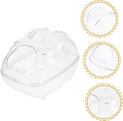 Happyyami Hamster Sand Bath Box Toilet for Small Pets Multi-use Chinchilla Dust Bath Easy to Clean for Hamsters Mice and Gerbils