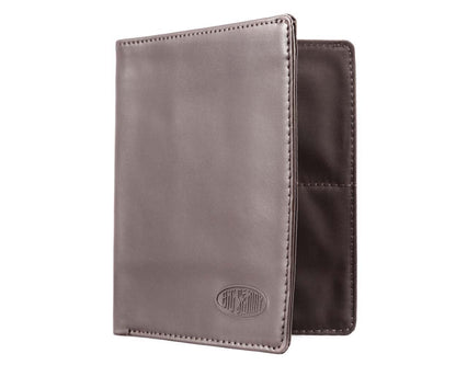 Big Skinny Men's Hipster Leather Bi-Fold Slim Wallet, Holds Up to 40 Cards, Brown