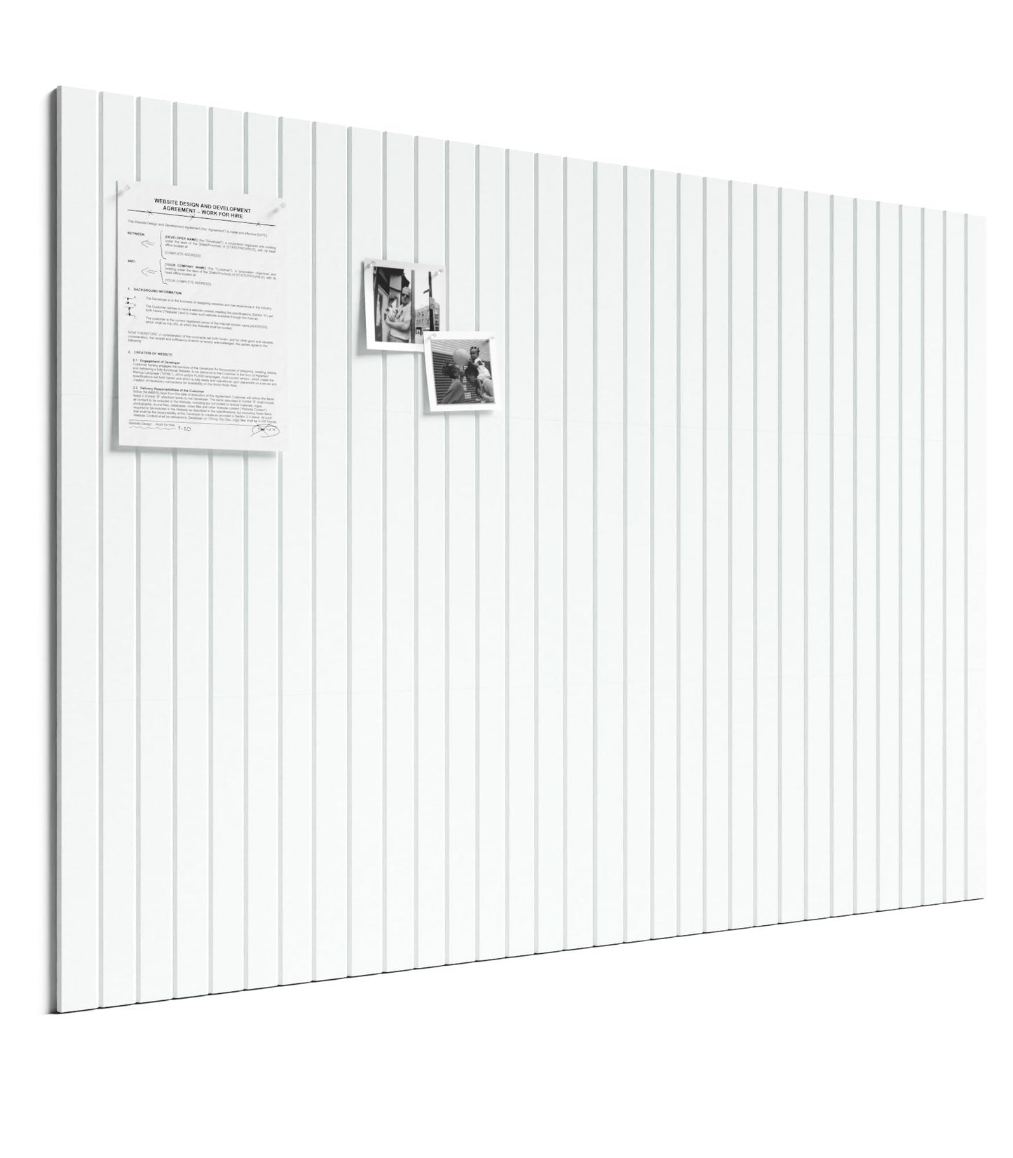 Bumusty Large Cork Board Alternative-48 x 36" Felt Bulletin Board Tiles, with 30 Pushpins, 70 Adhesive Tabs, Fine-Stripe 12-Pack, Cork Boards for Office Push Pin Board Felt Board-Cold White