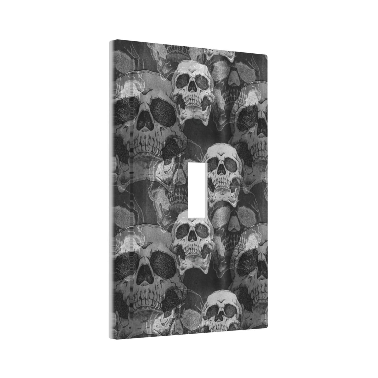 VunKo 1 Gang Toggle Decorative Halloween Frightening Skull Wall Plate - One single Gang Light Switch Plastic Decora Plate Cover with Screws