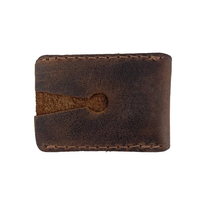 Hide & Drink, Leather Double Edge Safety Razor Head Protective Sheath, Shaving Travel Cover Handmade (Bourbon Brown)