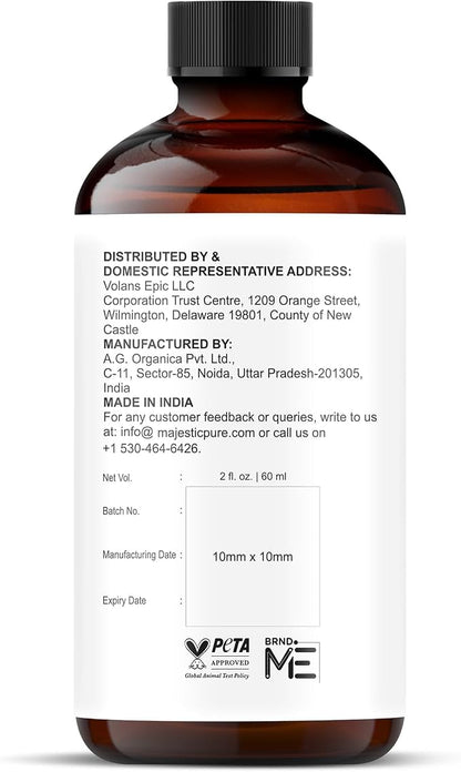 Majestic Pure Essential Oil with Glass Dropper - 100% Pure and Natural - Essential Oils for Diffuser, Aromatherapy, Soap and Candle Making, Coconut Vanilla Essential Oil, Coconut Vanilla Oil, 2 Fl Oz