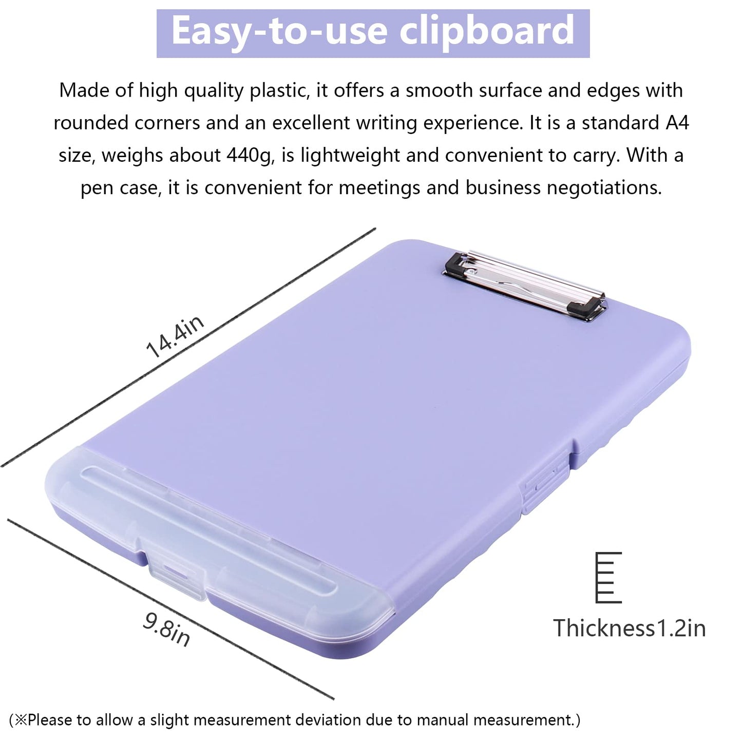 SFLHHDM Clipboard with Storage, Clip Boards 8.5x11, Plastic Clipboard with Pen Holder, Purple Clipboards, Clip Board Folder for Women Teachers Work, School & Office Supplies