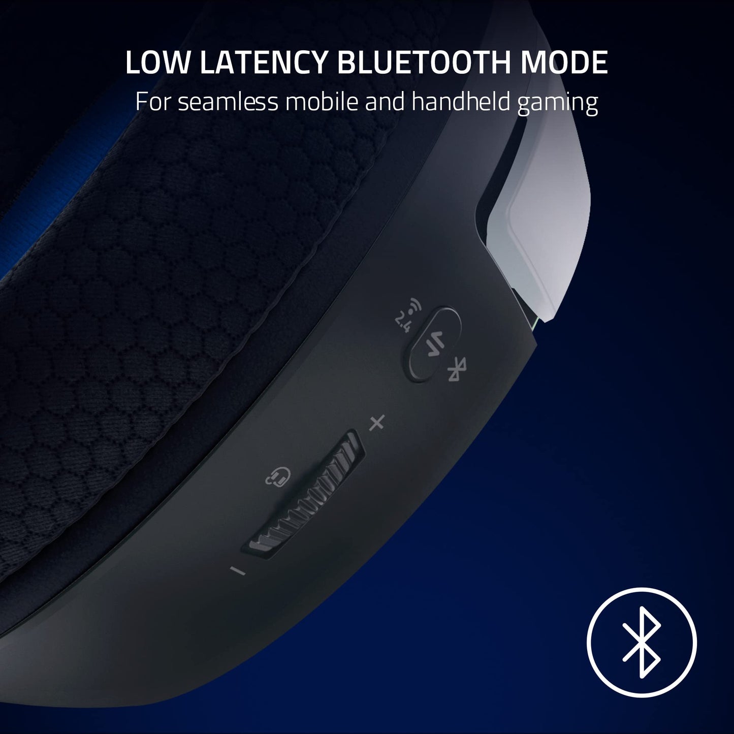 Razer Kaira HyperSpeed Wireless Gaming Headset for PlayStation 5 / PS5, PS4, PC, Mobile: 50mm Drivers - HyperClear Cardioid Mic - Memory Foam Cushions - Bluetooth - 30 Hr Battery - White & Black