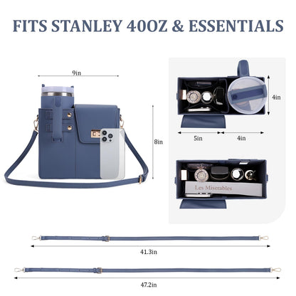 Stanley Purse Cup Holder Bag- Outdoor Portable Crossbody Bag for Stanley Cup Tumbler Purse