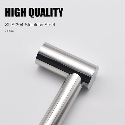 Honmein Towel Bar - Adjustable 304 Stainless Steel Towel Holder for Bathroom (11.8inch-22.6inch) Sturdy and Rustproof Wall Mounted Towel Rack for Bathroom Accessories, Polished Silver…