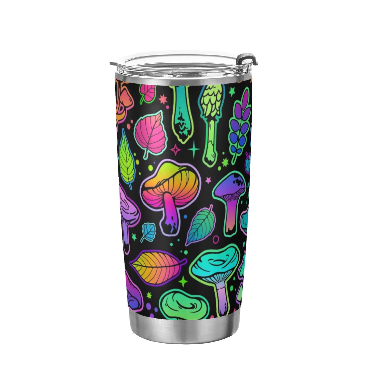 Yasala Tumbler Magic Mushroom Halloween Insulated Coffee Cup Beverage Container Travel Mug with Straw and Lid Double Wall Stainless Steel 20oz Holiday Gift