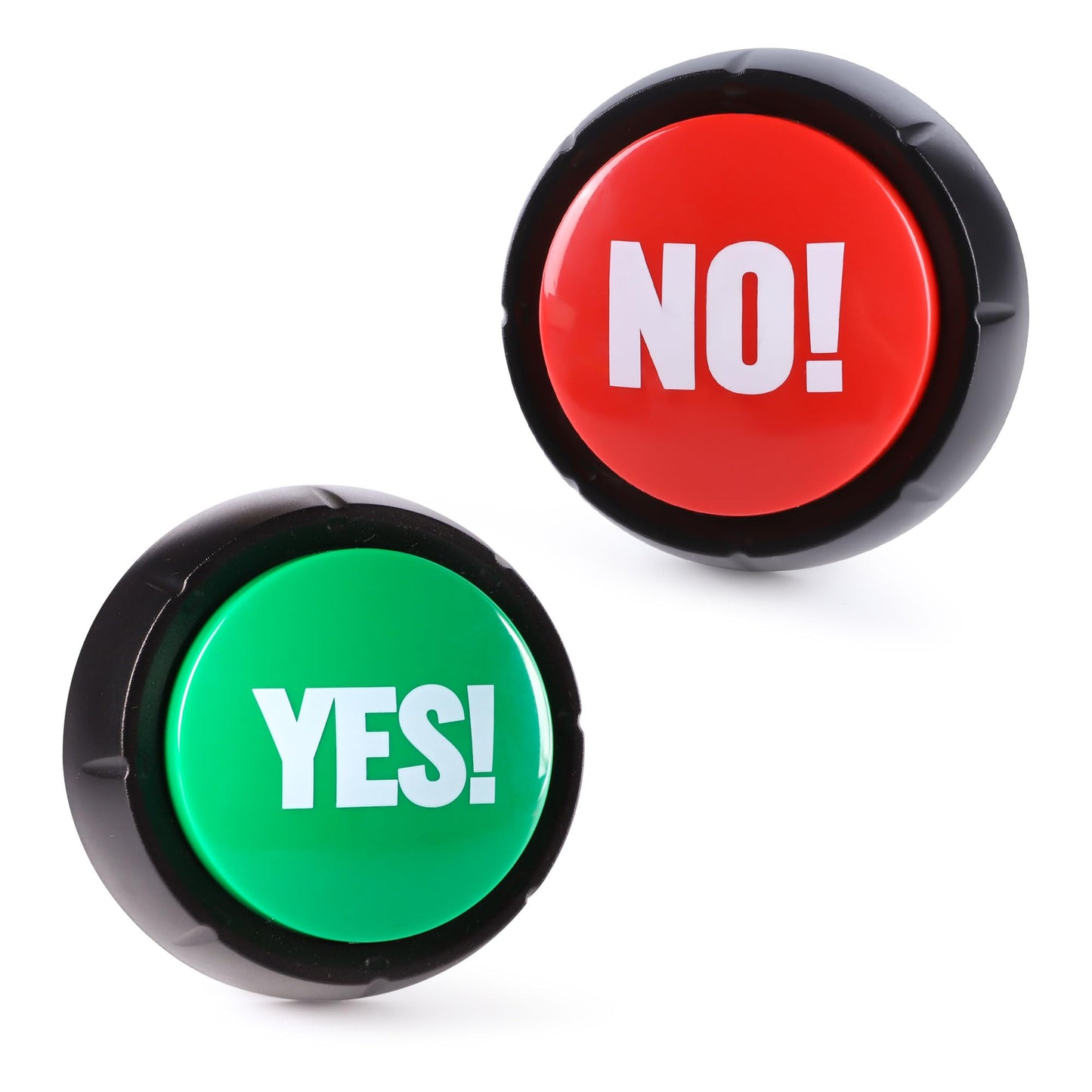 Loudmore Yes Button and No Button with Sound 2 Pack Buzzers for Trivia Games and Family Game Answer Buzzers for Classroom Parties, Games, Office Stress Relief