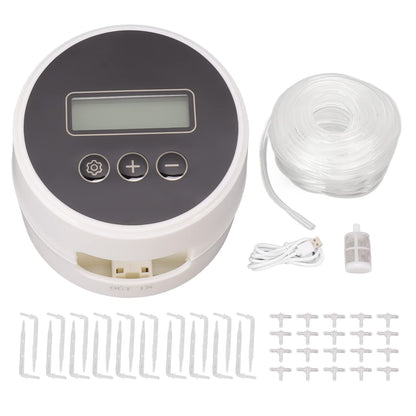 Mtlavishness Automatic Irrigation Waterer for Potted Plants Indoor Timer Controlled Watering System 10m Hose Supports 15 Pots Garden Yard Deck Use (15m 20 Pots)