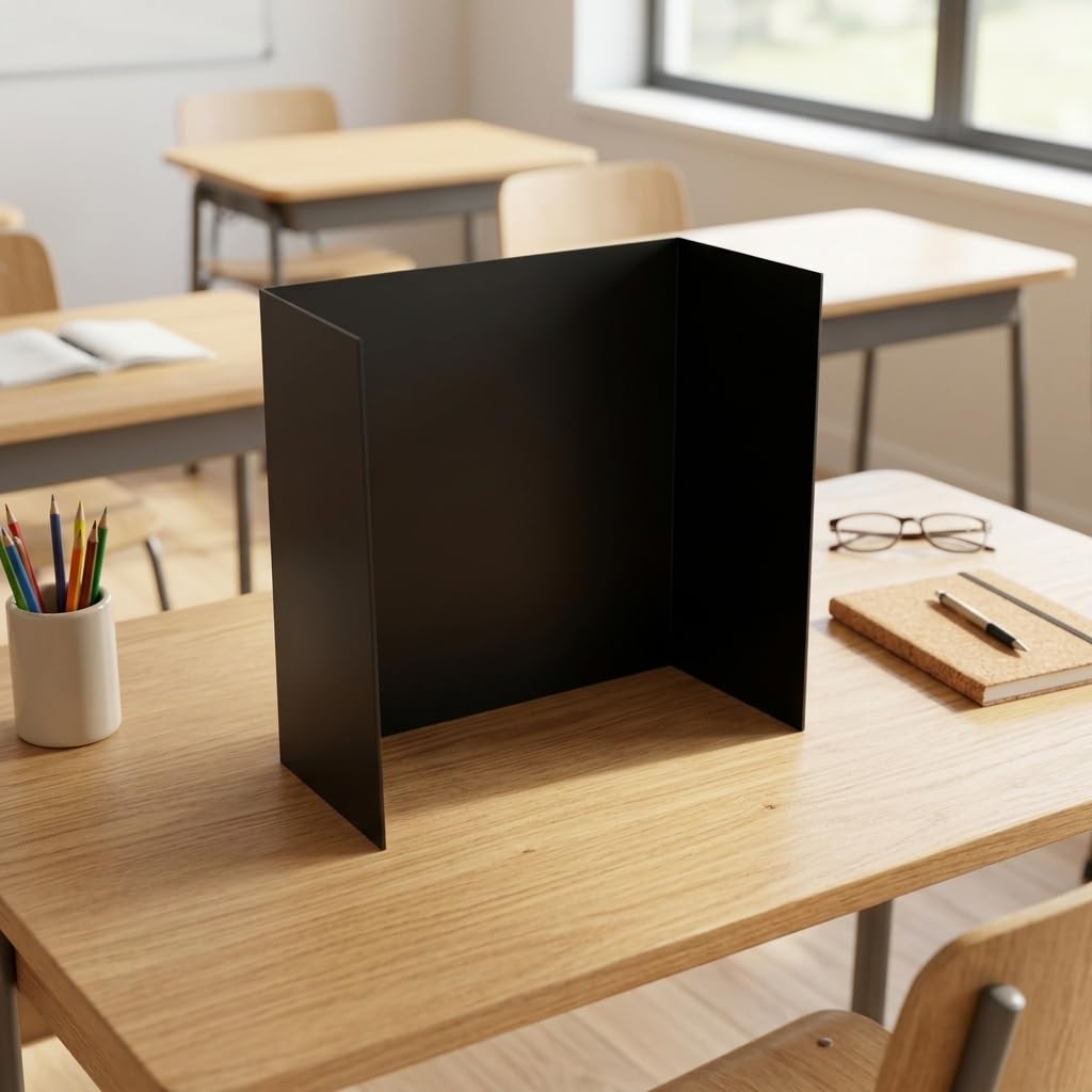 Trifold Poster Board, 24" x 16", Corrugated Project Boards for Science Fairs, School Projects, Event Displays, and Business Presentations, 3-Pack, Black