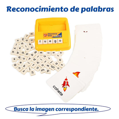 BOHS Spanish Literacy Wiz Spelling Game - Espanol Lower Case 60 Flash Cards - Preschool Language Learning Educational Toys