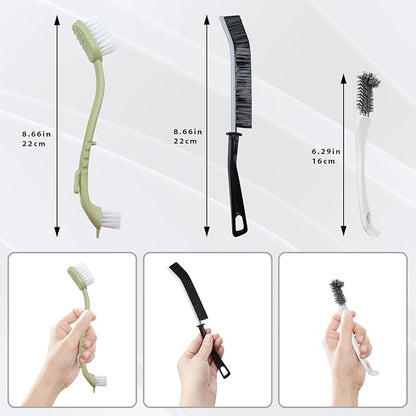 6 Pack Cage Cleaner Brush Tools Set, Parakeet Cage Accessories, Bird Poop Remover, Cleaning Tools with Plastic and Stainless Steel, Bird Cage Accessories