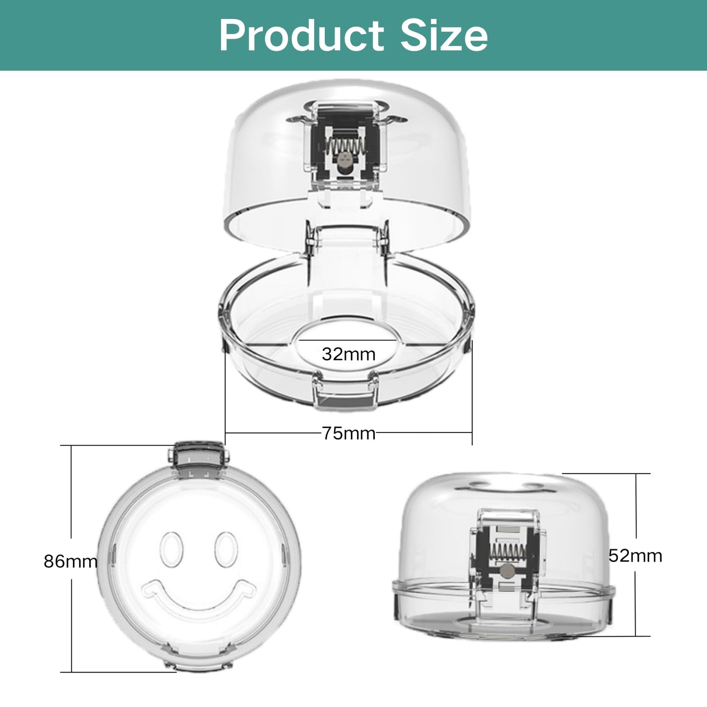 5 Pack Stove Knob Safety Covers – Child Proof Gas Stove Knob Covers, Universal Oven Lock Safety for Baby, Heat-Resistant Plastic Stove Knob Guards for Kitchen Safety (Clear)